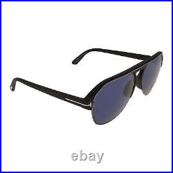 Tom Ford Marshall Aviator Sunglasses TF 929 FT0904 02V Matte Black/Blue lenses
