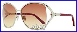 Tom Ford Marta Sunglasses TF1091 16T Palladium/Fuchsia 62mm FT1091