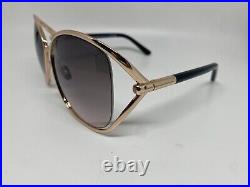 Tom Ford Marta TF 1091 28B Sunglasses Gold Grey Gradient Butterfly 62-16-120mm