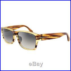 Tom Ford Mason TF 0445 50B Dark Brown Striated Plastic Sunglasses Grey Gradient