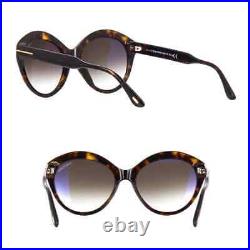 Tom Ford Maxine TF763 52K Havana Plastic Cat eye Sunglasses Frame 56-18-140