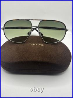 Tom Ford Maxwell FT1019 14P Metal Ruthenium Green 59 mm Sunglasses