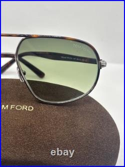 Tom Ford Maxwell FT1019 14P Metal Ruthenium Green 59 mm Sunglasses