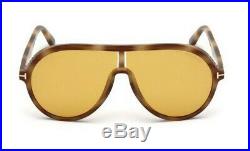 Tom Ford Men AVIATOR Sunglasses FT0647 MONTGOMERY-02 57E Beige Havana/Brown New