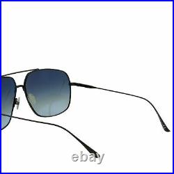 Tom Ford Men John-02 FT-0746-01W Sunglasses Black Titanium Aviator Gray Gradient