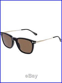 Tom Ford Men's Arnaud-02 FT0625-01E-53 Black Rectangle Sunglasses