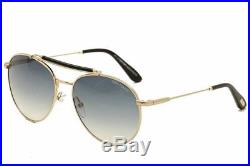 Tom Ford Men's Colin TF338 TF/338 28W Rose Gold/Black Pilot Sunglasses 58m