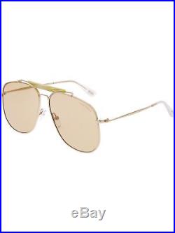 Tom Ford Men's Connor FT0557-28Y-58 Gold Aviator Sunglasses