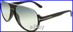 Tom Ford Men's Dimitry FT0334-02W-59 Black Oval Sunglasses
