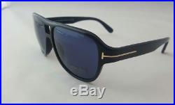 Tom Ford Men's Dylan Tf 446 01v Black Aviator Sunglasses Made In Italy