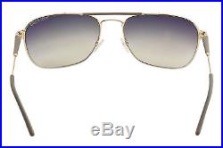 Tom Ford Men's Edward TF377 TF/377 28K Rose Gold Fashion Pilot Sunglasses 58mm