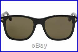 Tom Ford Men's Eric-02 TF595 TF/595 01J Black Fashion Square Sunglasses 55mm