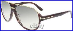 Tom Ford Men's Gradient Dimitry FT0334-56K-59 Tortoiseshell Oval Sunglasses