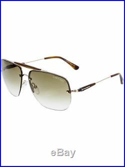 Tom Ford Men's Gradient Nils FT0380-28F-61 Brown Rectangle Sunglasses
