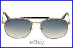 Tom Ford Men's Marlon TF339 TF/339 28W Rose Gold/Black Sunglasses 57mm