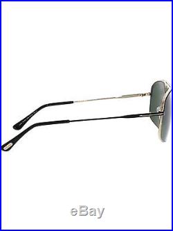 Tom Ford Men's Mirrored Justin FT0467-02N-60 Matte Black Geometric Sunglasses