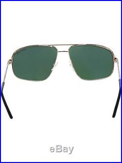 Tom Ford Men's Mirrored Justin FT0467-02N-60 Matte Black Geometric Sunglasses