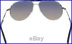 Tom Ford Men's Mirrored Marko FT0144-14X-58 Silver Aviator Sunglasses
