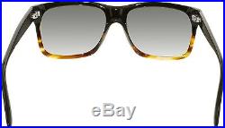 Tom Ford Men's Polarized FT0376-05D-58 Brown Square Sunglasses