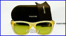Tom Ford Men's Sunglasses TF500/S Andrew 41N Translucent YellowithGreen 54mm New