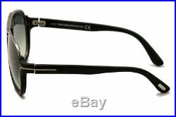 Tom Ford Men's TF334 TF/334 02W Matte Black/Silver Pilot Sunglasses 59mm