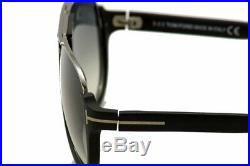 Tom Ford Men's TF334 TF/334 02W Matte Black/Silver Pilot Sunglasses 59mm