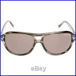 Tom Ford Mens FT0446-20A Dylan Sunglasses Gray Frame Smoke Lens