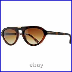 Tom Ford Milo-02 FT0737 53F Blonde Havana Aviator Sunglasses