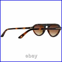 Tom Ford Milo-02 FT0737 53F Blonde Havana Aviator Sunglasses