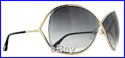 Tom Ford Miranda TF130 28B Rose Gold/Black Women's Soft Square Sunglasses