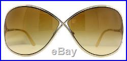 Tom Ford Miranda TF130 28F Rose Gold Womens Oversized Soft Square Sunglasses