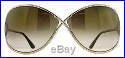 Tom Ford Miranda TF130 28G Light Gold Womens Oversized Soft Square Sunglasses