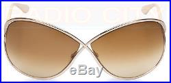 Tom Ford Miranda TF130 FT0130 Rose Gold 28F Authentic Designer Sunglasses NEW