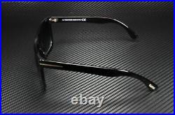 Tom Ford Morgan FT0513 01W Shiny Black Gradient Blue 57 mm Unisex Sunglasses