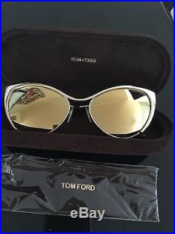 Tom Ford Nastasya Designer Women's Cat Eye FT0304 Sunglasses Gold 56mm