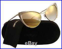 Tom Ford Nastasya Sunglasses TF 0304 28G Shiny Rose (Gold Mirror Lens) 56mm