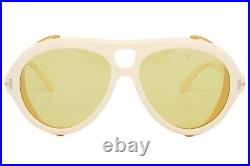 Tom Ford Neughman 882 25E Ivory Yellow Men's Bridge Sunglasses 60-15-145 WithCase