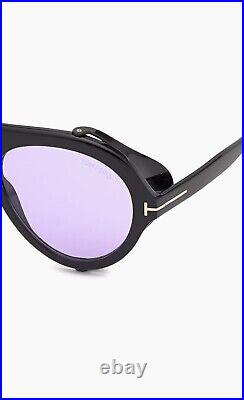 Tom Ford Neughman TF882 01BY Black Retro Aviator Sunglasses Frame 60-15-145