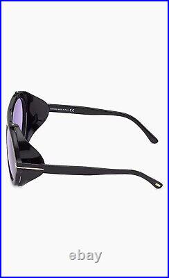 Tom Ford Neughman TF882 01BY Black Retro Aviator Sunglasses Frame 60-15-145