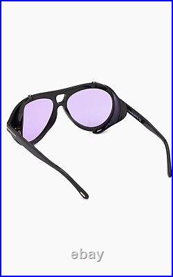 Tom Ford Neughman TF882 01BY Black Retro Aviator Sunglasses Frame 60-15-145