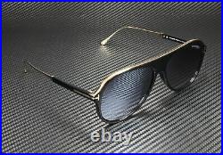 Tom Ford Nicholai-02 FT0624 01C Shiny Black Smoke Mirror 57 mm Men's Sunglasses