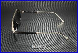 Tom Ford Nicholai-02 FT0624 01C Shiny Black Smoke Mirror 57 mm Men's Sunglasses