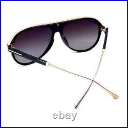 Tom Ford Nicholai-02 TF624 01C Black&Gold Aviator Plastic Sunglasses 57-14-145