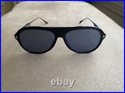 Tom Ford Nicholai-02 TF624 02D Men's Matte Black Blue Lens Polarized Sunglasses