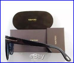 Tom Ford Nika TF 523 01W 56mm Black Frame Blue Gradient Women Sunglasses TF0523