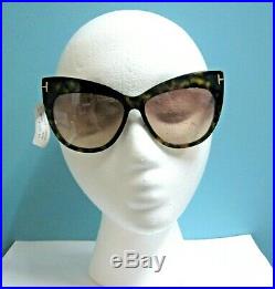 Tom Ford Nika TF523 52G Tortoise Brown Gradient Cat Eye Sunglasses 56-14-140