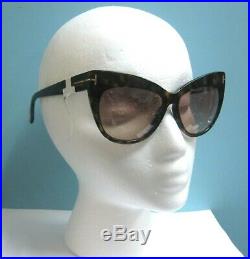 Tom Ford Nika TF523 52G Tortoise Brown Gradient Cat Eye Sunglasses 56-14-140