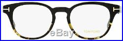 Tom Ford Oval Eyeglasses TF5400 005 Black/Vintage Havana 48mm FT5400