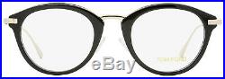 Tom Ford Oval Eyeglasses TF5497 001 Black/Gold 48mm FT5497