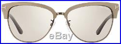 Tom Ford Oval Sunglasses TF368 Fany 57G Dove Gray/Ruthenium 59mm FT0368